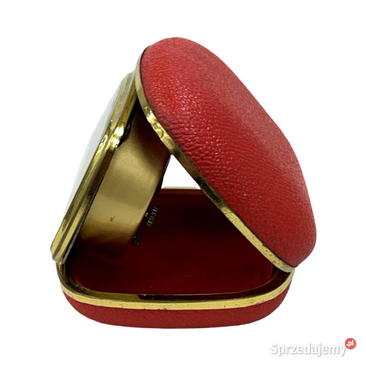 Vintage budzik podróżny EUROPA lata czerwony Zegary mazowieckie Warszawa