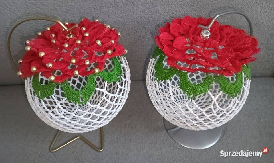 Bombki szydełkowe kwiat lubelskie Lublin sprzedam