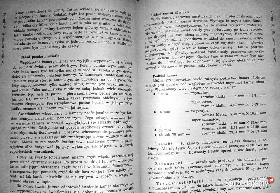 Poradnik filmowca amatora Marian Czyżewski Chełm sprzedam