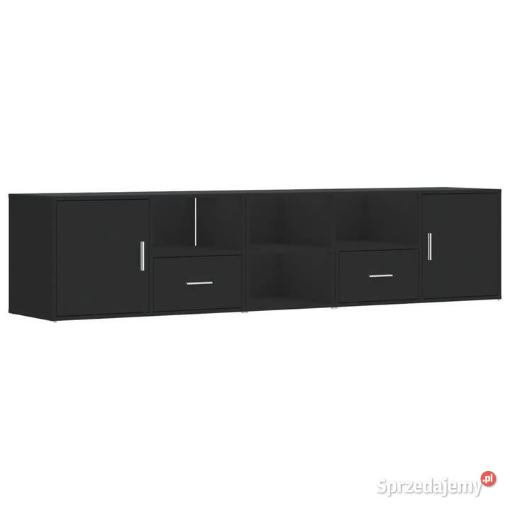 Szafka narożna czarna 200x40x45 materiał