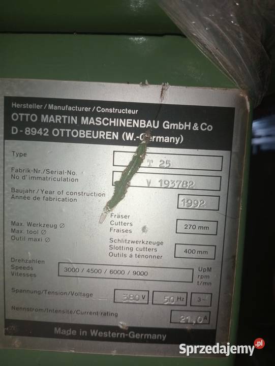 Frezarka Martin 2500 pomorskie Wejherowo sprzedam
