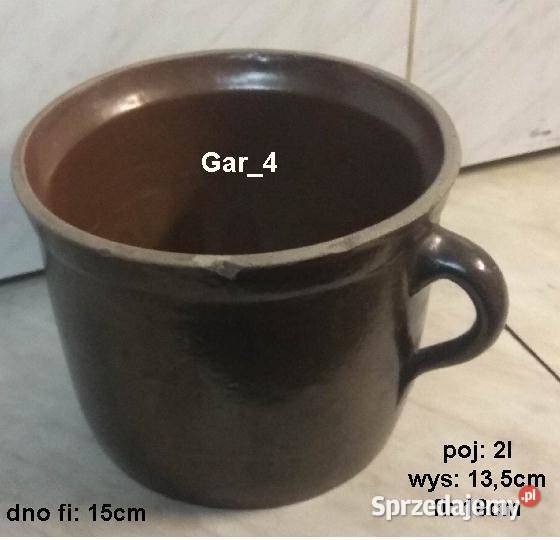 Garnek ceramiczny z kamionki mały Góra