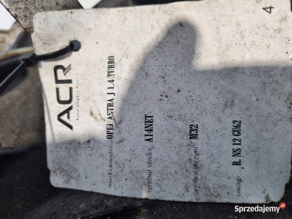SKRZYNIA BIEGÓW Opel Astra J IV 14 T turbo Chełm sprzedam
