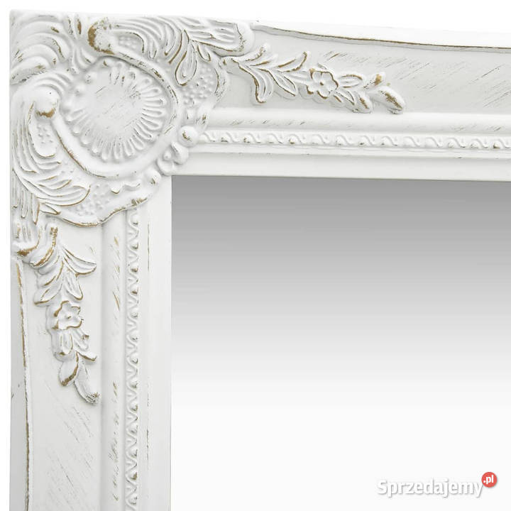 Lustro ścienne w stylu barokowym 40x40 białe Warszawa