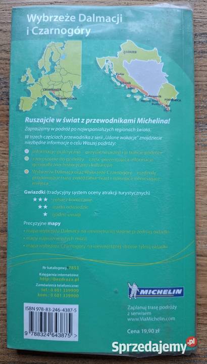 Wybrzeże Dalmacji i Czarnogóry Michelin Kraków