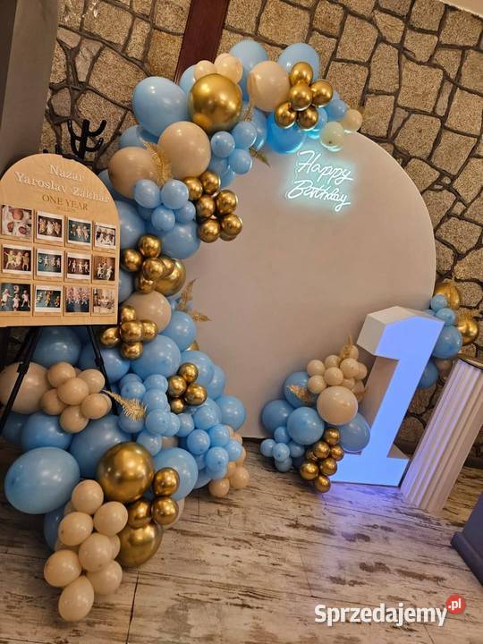 Ścianka balonowa urodziny chrzciny komunia Kalisz