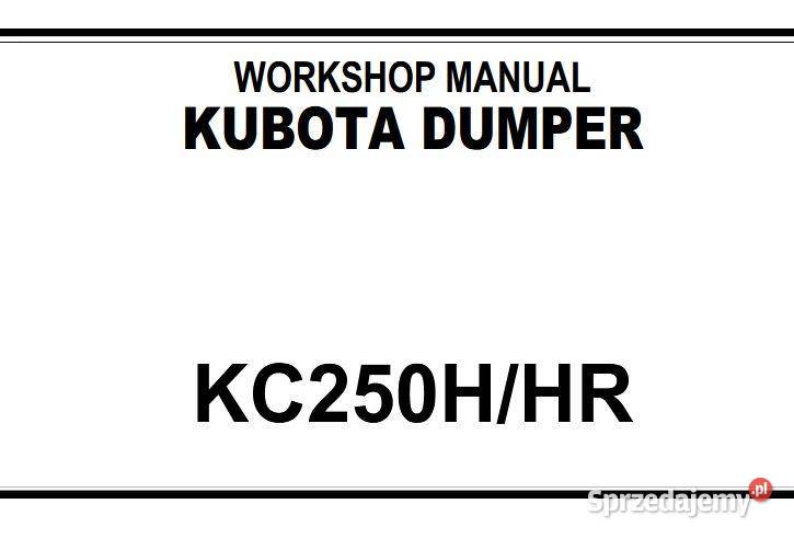 Kubota KC250H HR intrukcja naprawy motoryzacja, transport