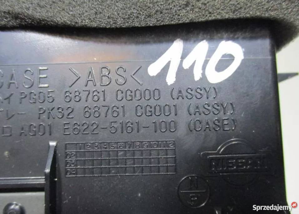 INFINITI FX 35 45 S50 KRATKA NAWIEWU 68761CG000 osobowe wielkopolskie Nowy Tomyśl sprzedam