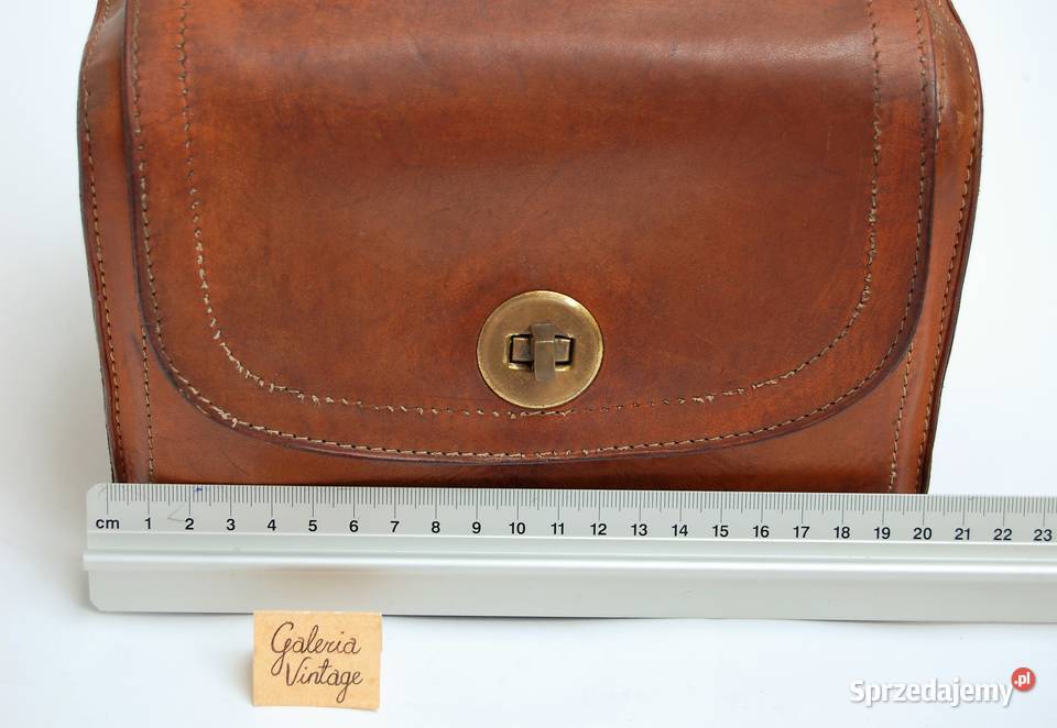 Kuferek skórzany torba vintage do ręki skóra Lublin