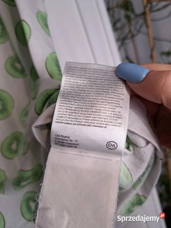Letni top z nadrukiem kiwi Clockhouse XS zielony Trąbki Wielkie