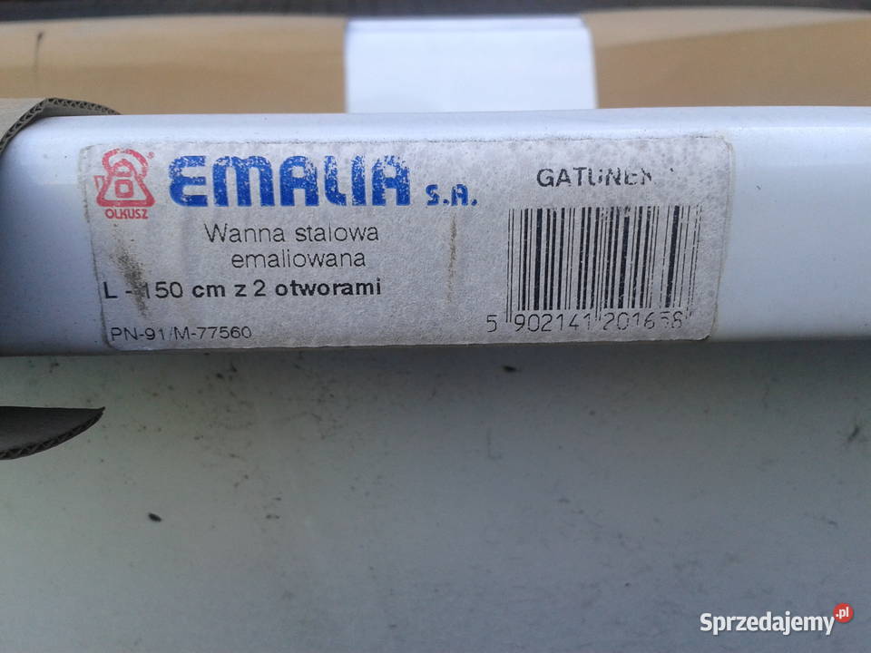 WANNA emaliowana metalowa EMALIA OLKUSZ 150x70 z Wołczyn