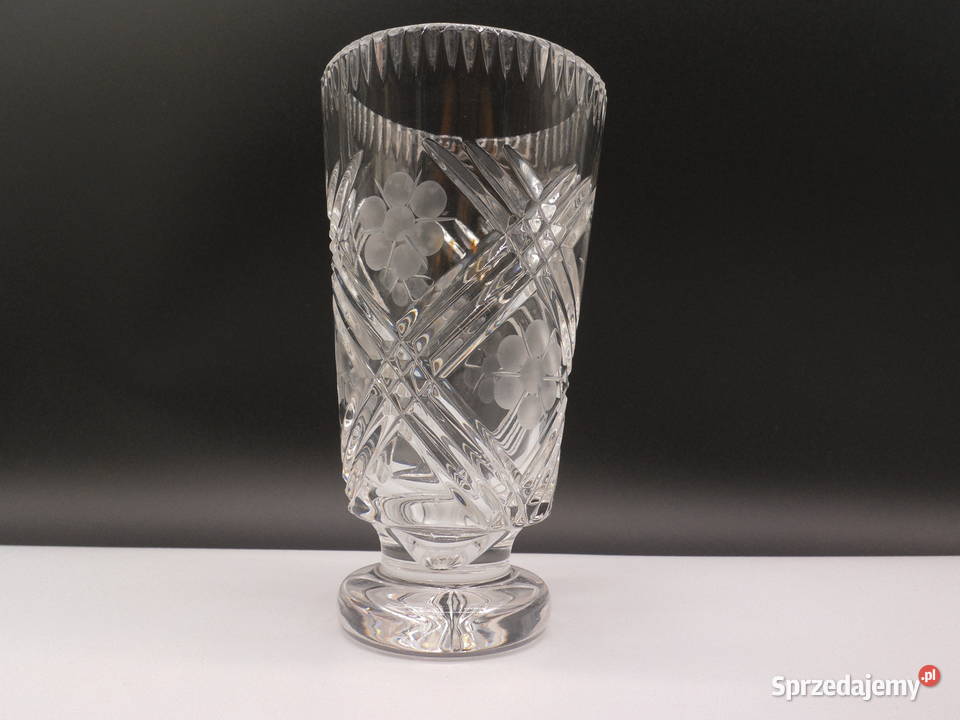 Wazon Kryształowy PRL Ręczny Szlif Raszków