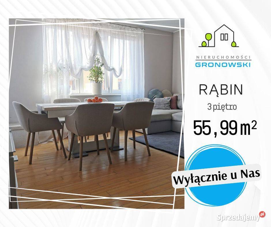 56 m2 3 pokoje w bloku z 2014 roku sprzedam