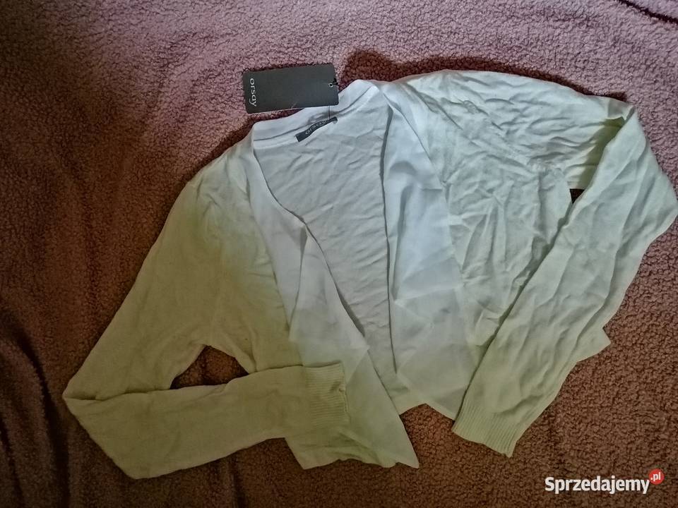 NOWY z metką Sweterek narzutka sweter crop kolorowy sprzedam