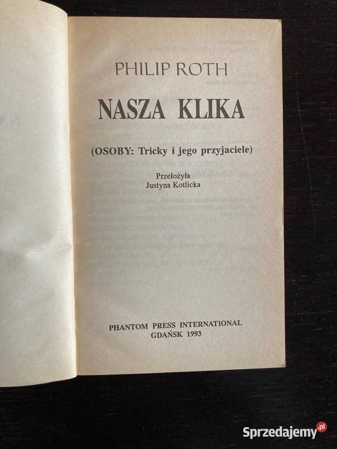 Philip Roth Nasza klika Elbląg