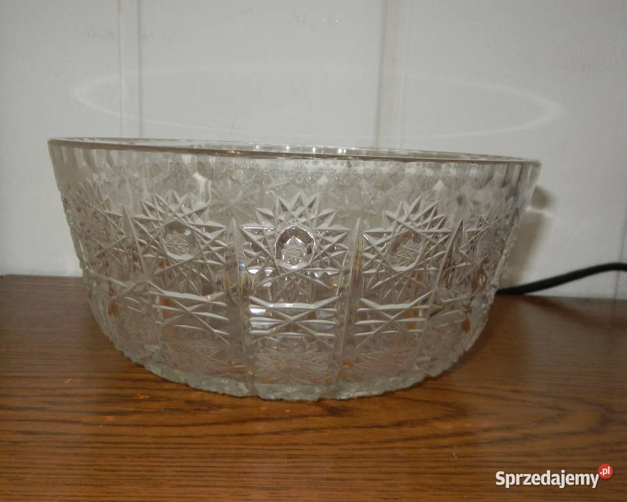 Duża kryształowa misa owocarka salaterka AGD drobne
