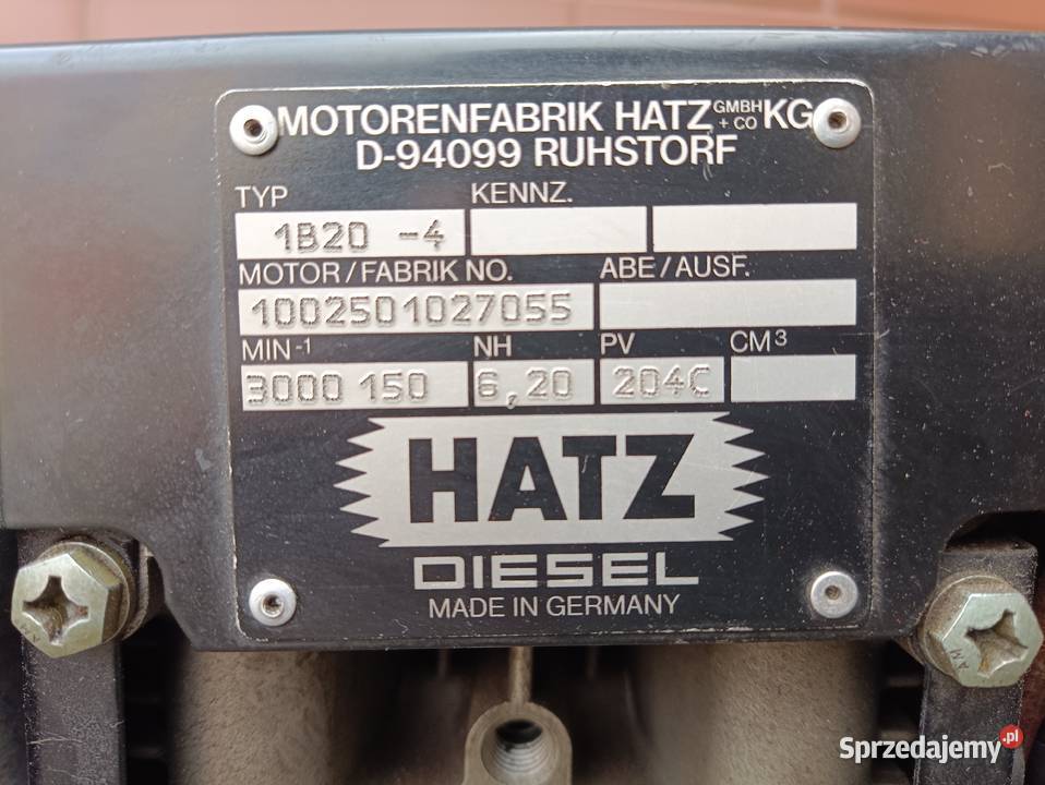 Silnik HATZ 1B20 Diesel NOWY wacker atlas copco
