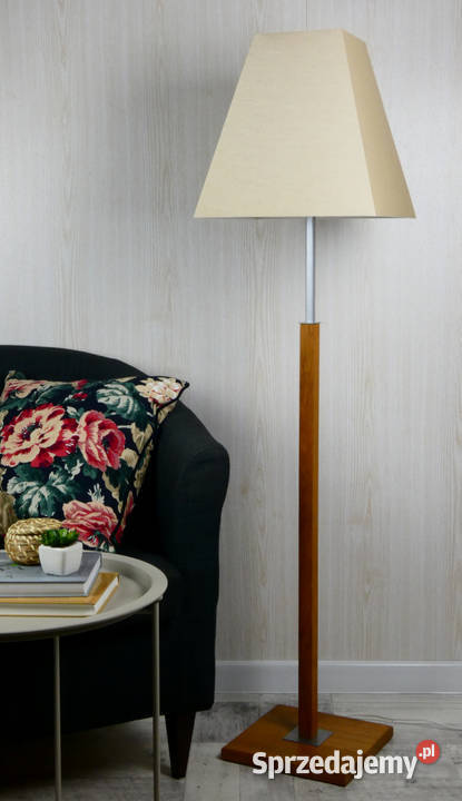 Lampa podłogowa MAGESTAD skandynawski drewno Nowe