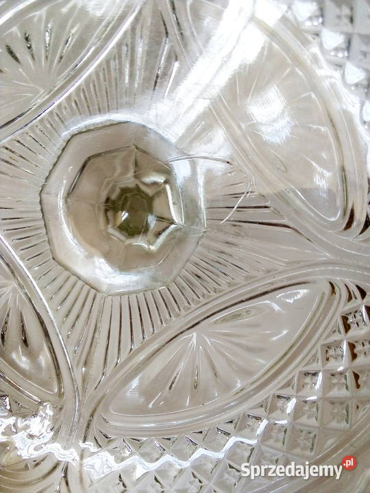 duża patera na nodze Hortensja vintage PRL art Częstochowa