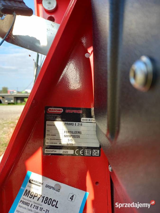 Maschio Gaspardo Rozsiewacz nawozów Primo E18 nieuszkodzony mazowieckie Gózd
