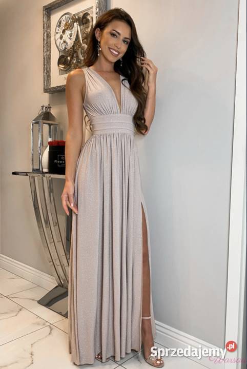 Suknia brokatowa sukienka wieczorowa elegancka
