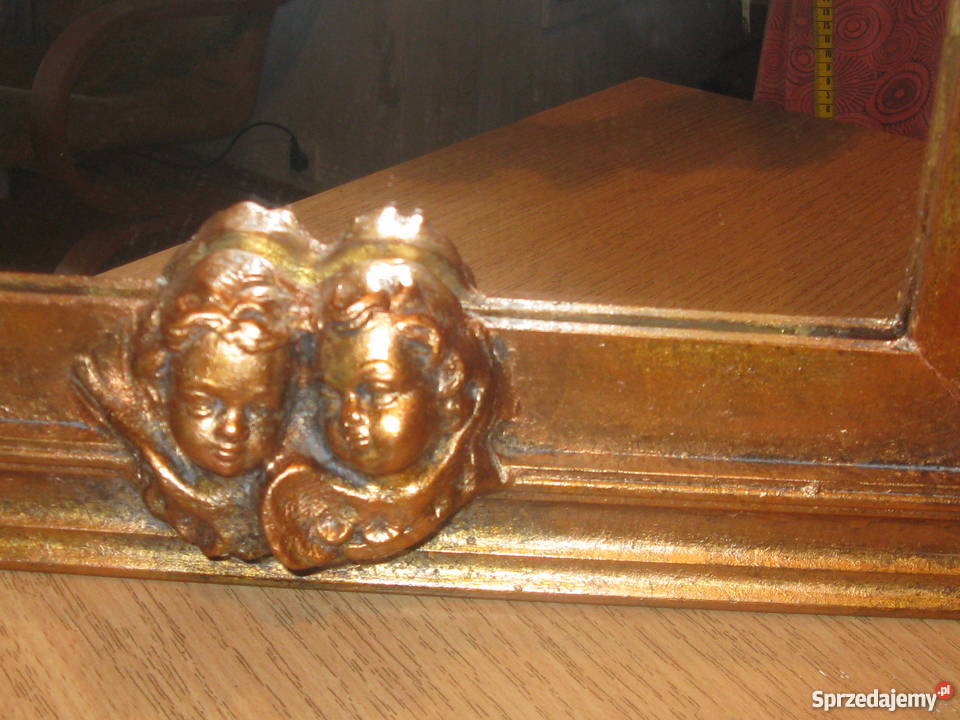 Złote lustro z amorkami Gryfino