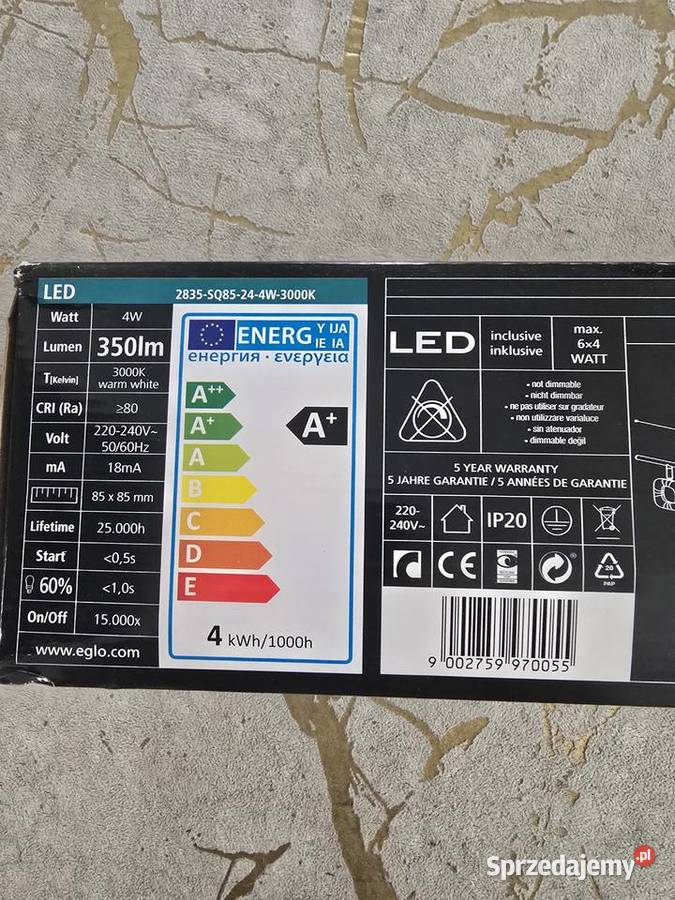 Lampa EGLO z diamentami spot LED 6x4W LITAGO opolskie Brzeg