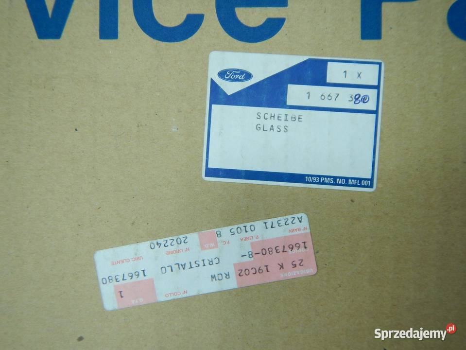 SZYBA LEWY TYŁ FORD FIESTA 9296 ORYGINALNA Szyby sprzedam