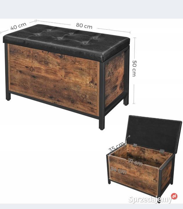 Skrzynia siedzisko pufa rustykalna lotf vintage Błaszki sprzedam