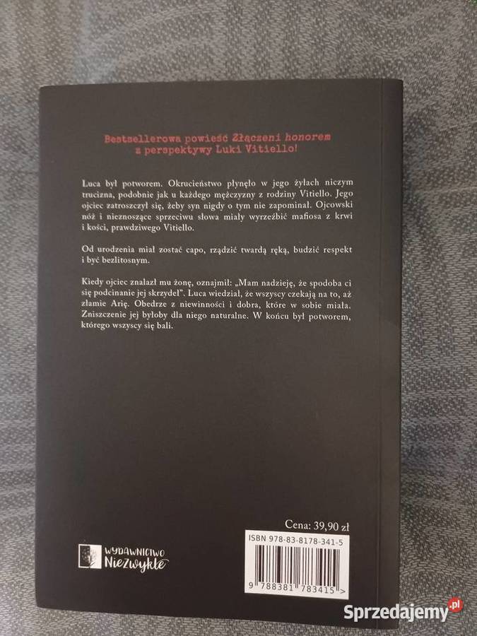 Bestsellerowa powieść Złączeni honorem z Kraków sprzedam