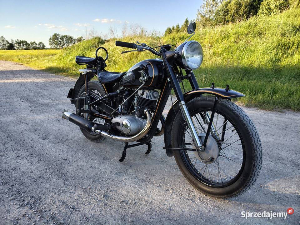 Motocykl Iż 49 1954r łańcuch łódzkie Rozprza