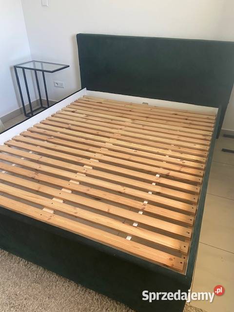 łóżko 160x200 tapicerowane Welur Zieleń stelaż Podrzewie sprzedam