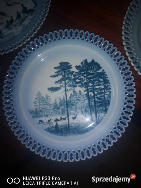Talerz Zwierzęta o świcie Copenhagen Porcelain Porcelana i szkło pomorskie Gdańsk sprzedam