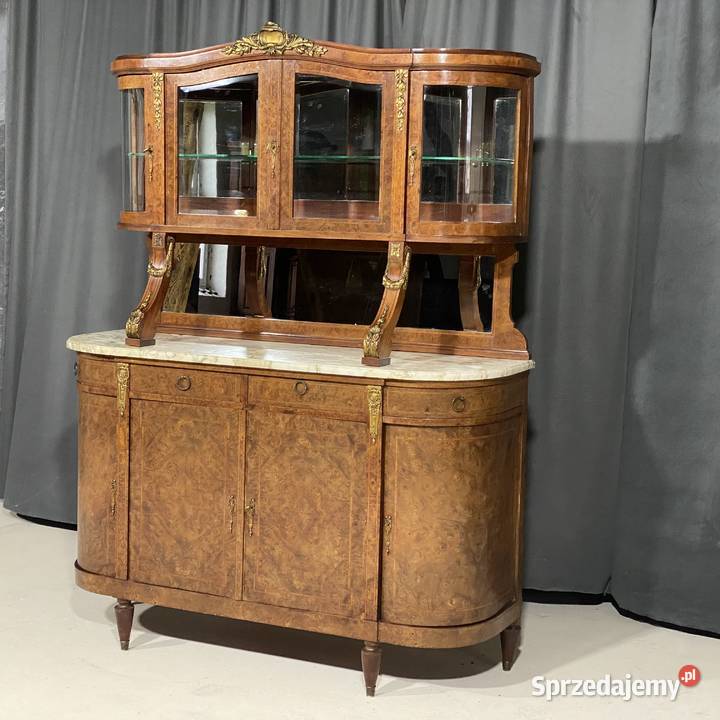 Antyczny kredens salonowy z nadstawką XIXXX w Budno