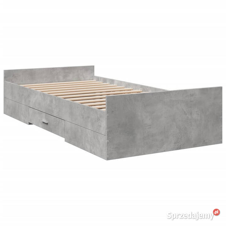 Rama łóżka z szufladami szarość betonu 75x190 Warszawa