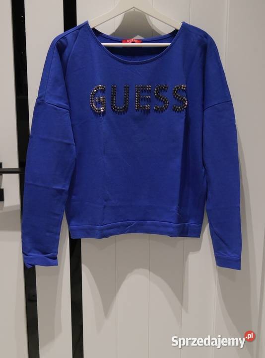 Guess śliczna chabrowa bluzka 36 S Bez wzoru dolnośląskie Wrocław