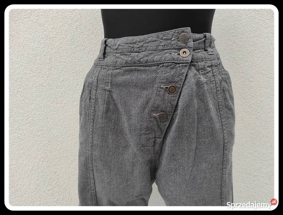 Bershka szare spodnie damskie 40 L wysoki stan Spodnie Płock sprzedam