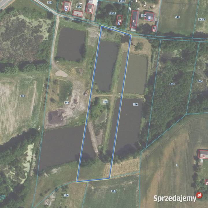 Nieruchomość zabudowana z 3 stawami i gruntem