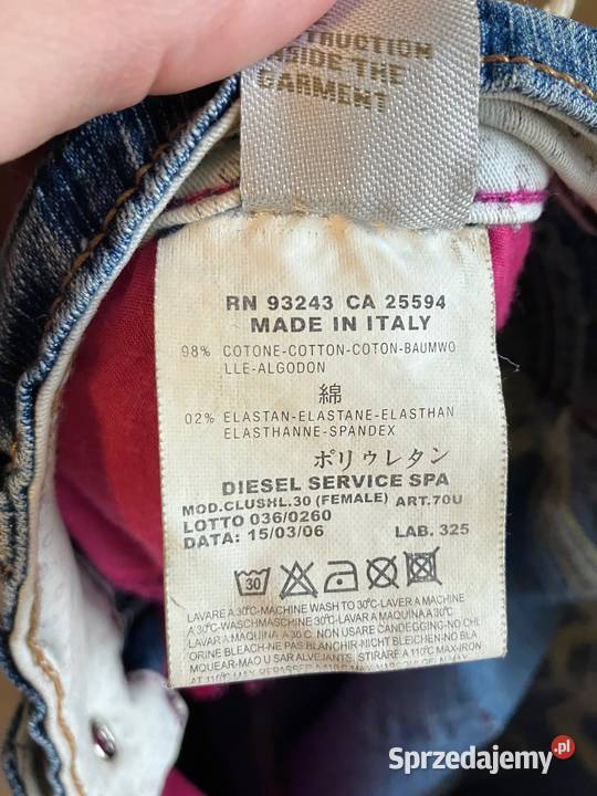 Nowe damskie jeansy spodnie Diesel Jeans hafty niebieski Rzeszów
