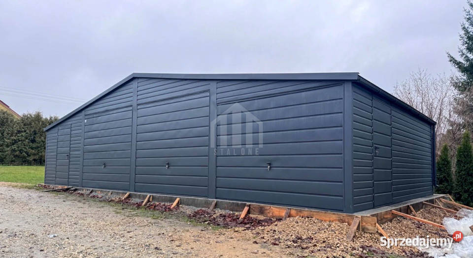 Garaż blaszany 12x6m 3x brama uchylna 2x drzwi Olsztyn