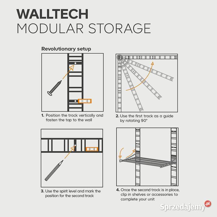 wieszak WALLTECH szyna złącze G02 system Marki