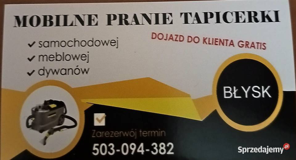 Mobile pranie tapicerki samochodowej meblowej Pranie dywanów, wykładzin, tapicerki Goleniów