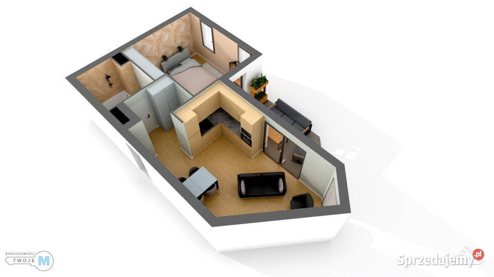 Mieszkanie 4611m2 2 pokoje Kielce