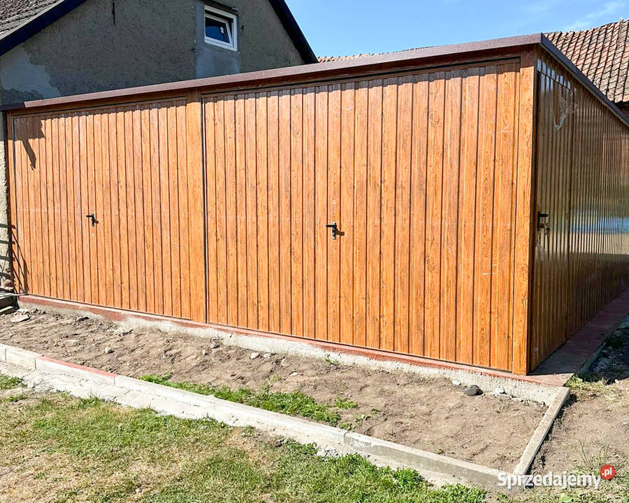 Garaż Blaszany 6x6m 2x Brama Uchylna Złoty Dąb samodzielny Zgorzelec