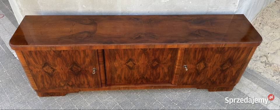 Komoda RTV Orzech 180 Art Deco Antyk Renowacji dolnośląskie Wrocław
