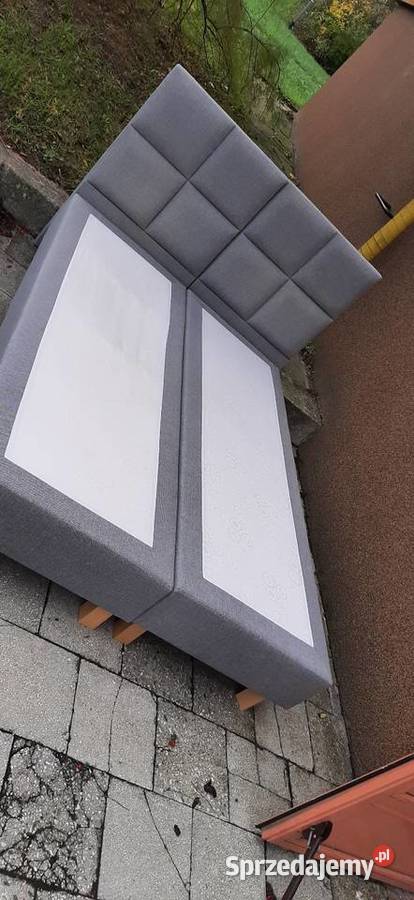 Łóżko kontynentalne z tapicerowanym zagłówkiem 70cm