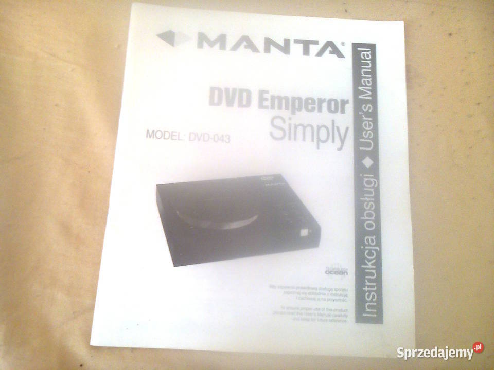instrukcja  odtwarzacza; wideo; DVD Emperor; MANTA DVD-043