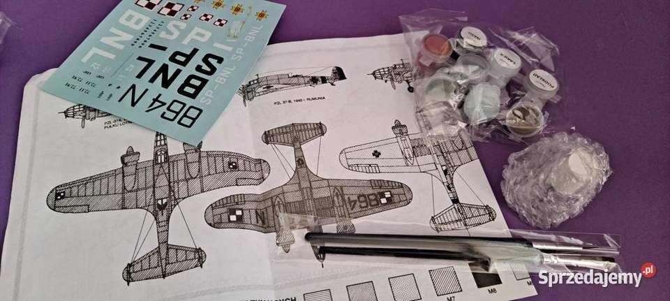 ŁOŚ PZL 37 model do sklejania 172 Kraków