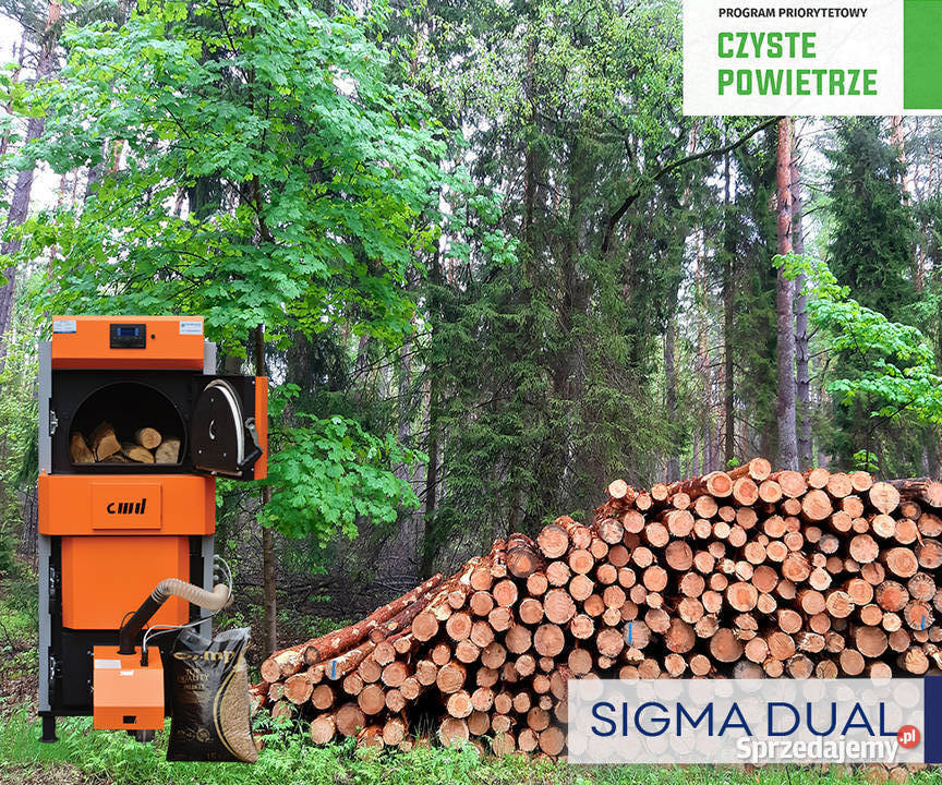 Kocioł co piec hybrydowy pellet i drewno Sigma Ruda Śląska