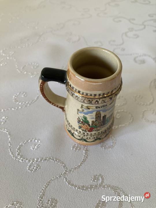 Dekoracyjny Kufel Mini Wypalany Vintage Malowany